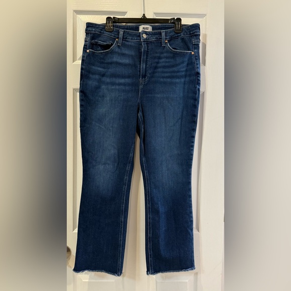 PAIGE Dark Blue Cindy Straight Leg Jeans // 16W - Picture 7 of 9